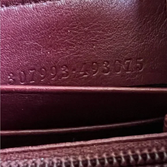 Gucci Long Maroon Micro Guccissima Zip Around Wallet - Picture 3 of 3